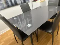 4 seat dining table with chairs.