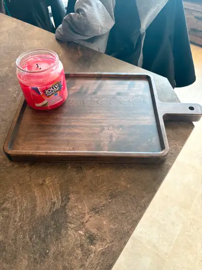 Poplar serving/ bread board perfect for restaurants or dinner parties. Food safe dark stain. Dimensi...
