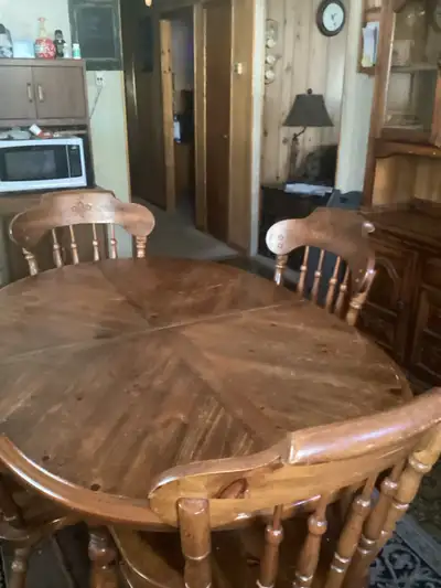 Free buffet , hutch, tabbies and 6 chairs, View more