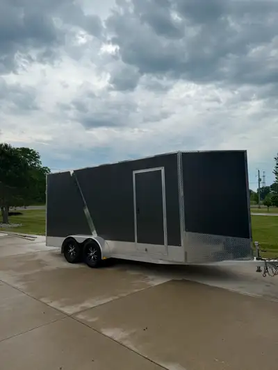 20’ with 7’ interior 2024 One piece roof 24” stone guard 16” OC roof and walls 3/4” Fir plywood floo...
