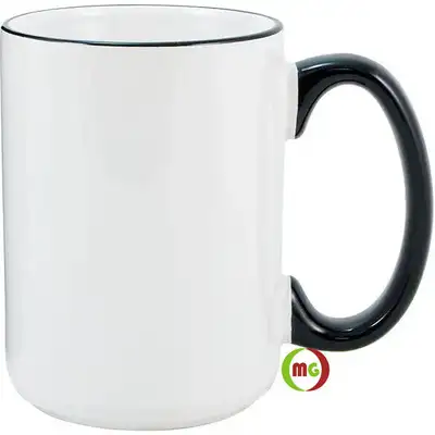 15oz Sublimation Mugs rim/handle Black 36pcs/case, View more