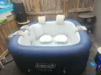 Coleman Saluspa Square Portable Inflatable Outdoor Hot Tub Spa,