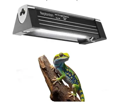 4W Reptile T5 HO UVB 6.5" 5.0 Light Fixture with Tube, View more
