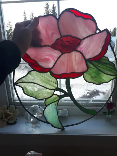 Floral Stainglass Art Window Decor, View more