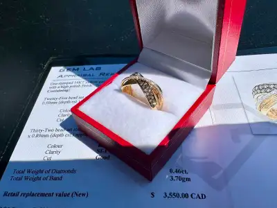 #824 - 14kt EFFY Diamond Ring, Size 7, View more