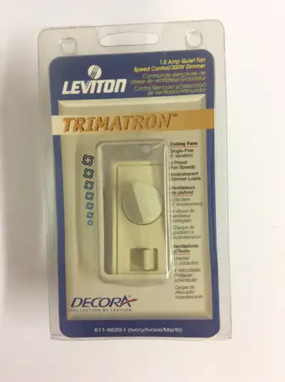 New Leviton Combination Fan Speed Control/Light Dimmer, View more