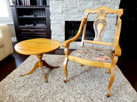 19th. Century Antique Exquisite Carved Wood Chair Beauty shape