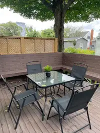 Patio’s dining table and chairs 