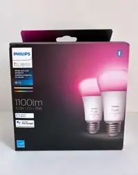 Philips Hue White & Colour Ambiance Bulbs, 1100 lm, 2-pack