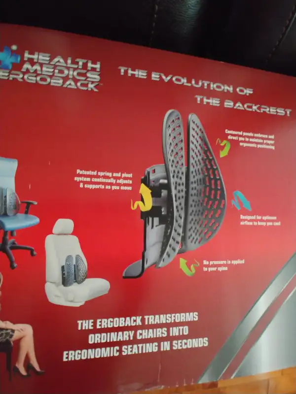Health Medics ORTHO Back Backrest COMPUTER CHAIR/DRIVINF SEAT