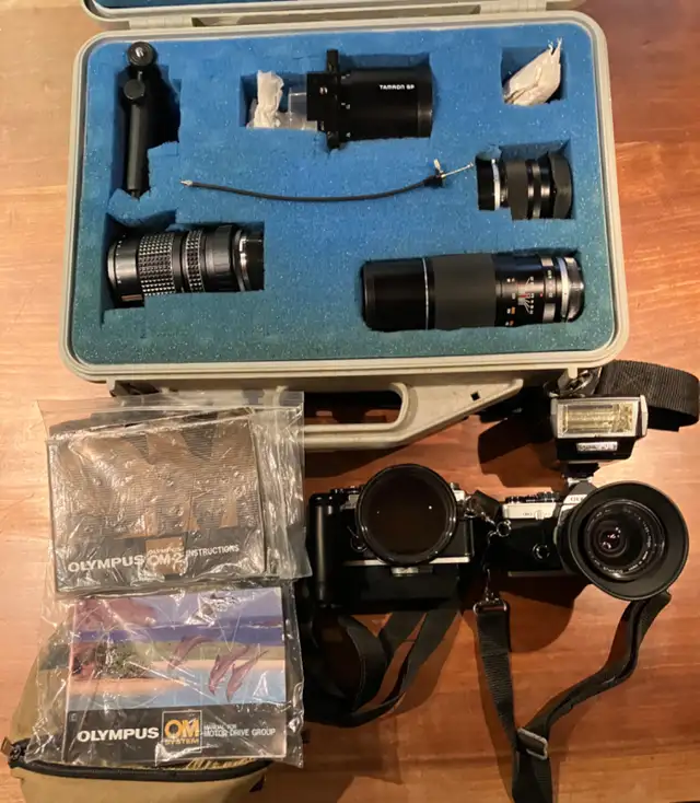 Olympus OM 2 SLR Camera Body, Multiple Lenses, Pelican Cas in Cameras & Camcorders in Bridgewater - Image 4