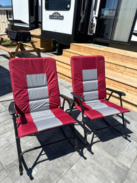 Pair of Large Foldable rocking chairs 