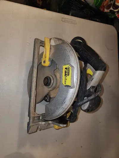 If the ad is up it is still available. Stanley Fatmax 7 ¼ inch circular saw 120 volts 15 amp 5600 ro...