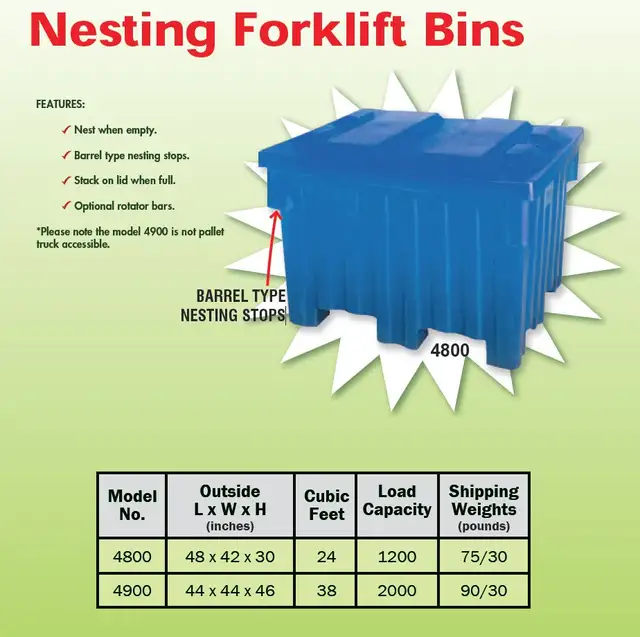 USED BULK CONTAINERS, PLASTIC BULK BOXES, COLLAPSIBLE BULK BINS. in Tool Storage & Benches in Cambridge - Image 9