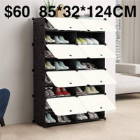 Large Shoe Rack,8 Tiers Shoe Cabinet Boot Storage for Closet Hal