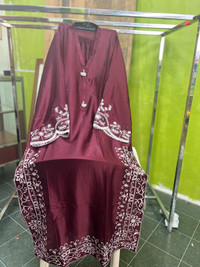 Pakistani 2 pc silk dress embroidered 