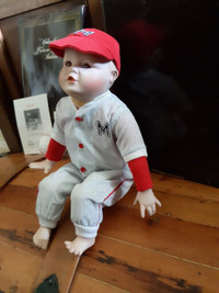 FIRST $75~Yolanda's Picture Perfect Babies Michael Doll Baseball