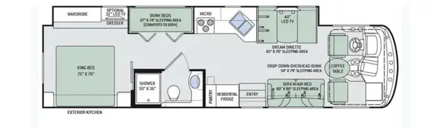 2016 Thor Hurricane 34J class A RV in RVs & Motorhomes in Sunshine Coast - Image 11