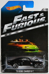 Hot Wheels Fast & Furious 1/64 '70 Dodge Charger R/T Black Card