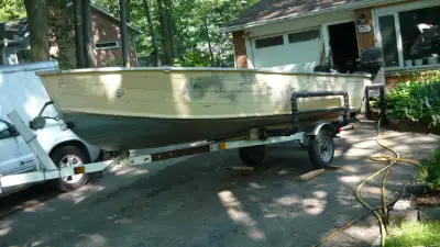 Starcraft 14 ft aluminum boat, 15 hp electric start 4 stroke outboard with trailer. Ownership can be...