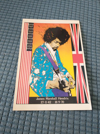 1989 Jimi Hendrix commemorative UK postcard