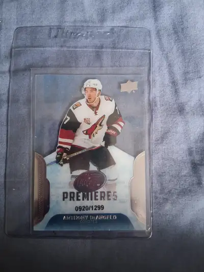Anthony D'Angelo premieres hockey card numbered 0920/1299 card is in excellent condition