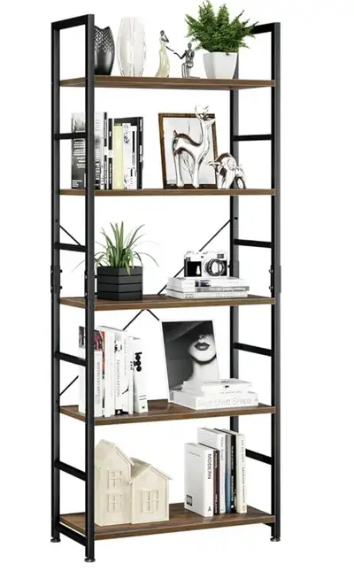 New in Box 5-Tier Tall Bookshelf, Vintage, View more