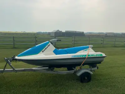 Selling my old bombardier beauty circa 1990! New battery & plugs last summer Fired right up this yea...