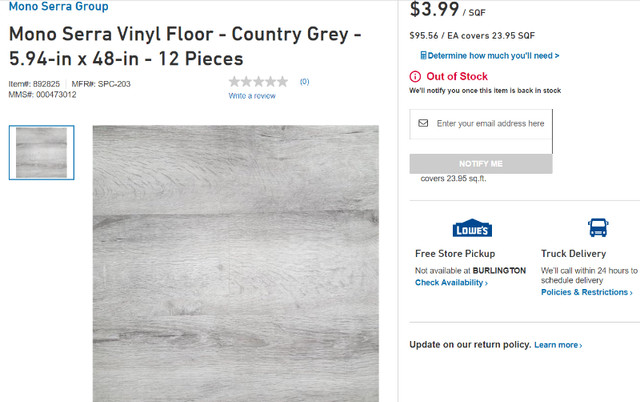 Vinyl floor SPC floor Country Grey in Floors & Walls in Kitchener / Waterloo - Image 2