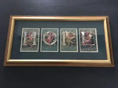 HOPE Cherub wall picture with frame, View more