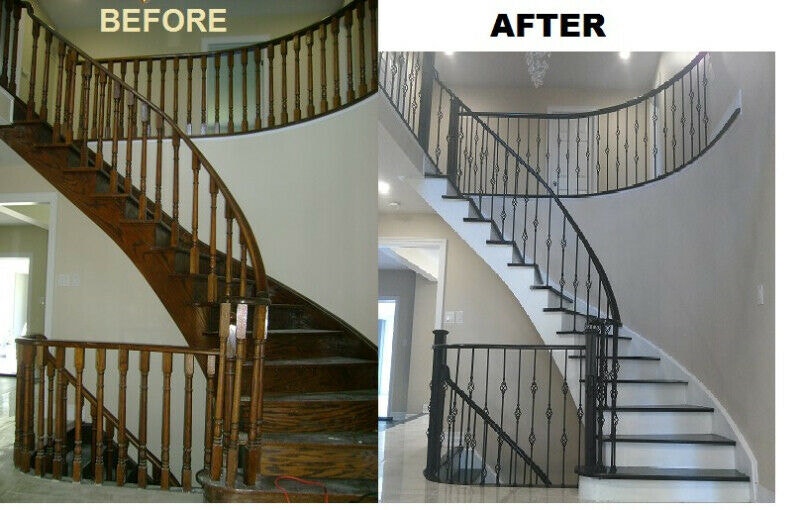 renovation of staircase and railings metal pickets install Other Mississauga / Peel Region