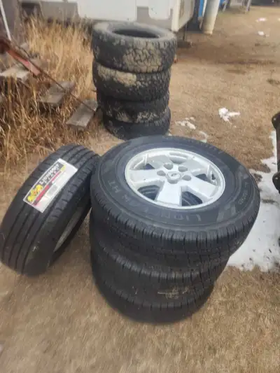Brand new all terrain tires 245/70/16 never used. They are on ford escape rims. I'm asking $1000.00...