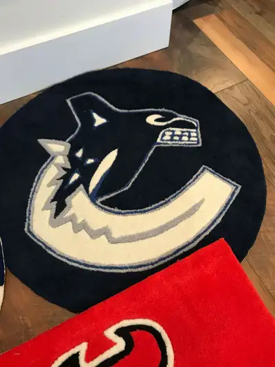 NHL carpet  canucks devils tapis, View more