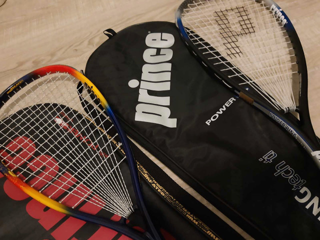 2 Prince Power Ring squash racquets -like new + ball in Tennis & Racquet in Ottawa - Image 2
