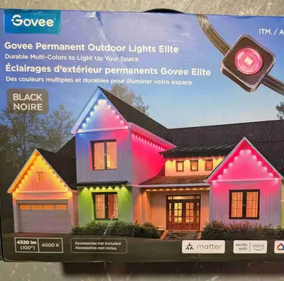 Govee Permanent Outdoor Lights Elite, 150 FT (Black & White), View more