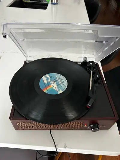 Turntable with built in speakers, View more