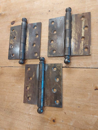 Set of (3) 4x4 inch Antique Door Hinges