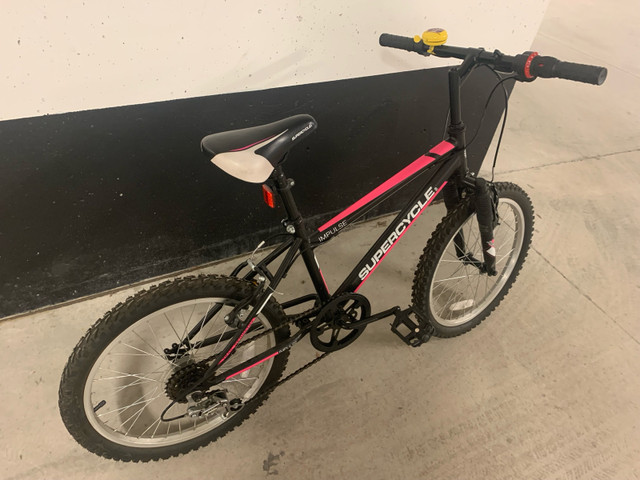 Supercycle Impulse Youth Hardtail Mountain Bike, 20-in, Black/Pi in Kids in Markham / York Region