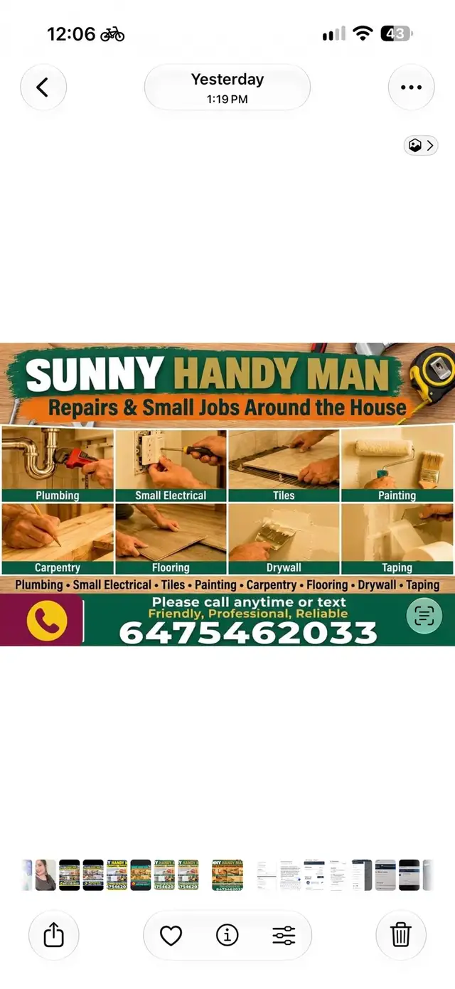 Sunny - Handyman services Brampton/ Missisuaga ( All Gta)