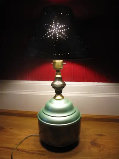 OLD VINTAGE STYLE HANDMADE TIN LAMP SHADE DESK LAMP, View more