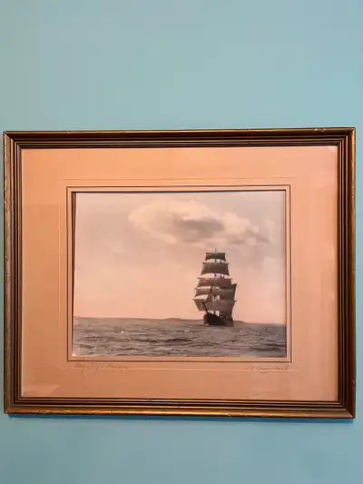 Original black and white photograph My Ship O’ Dreams signed by the late Wallace R. Macaskill (Canad...