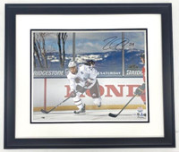 Nathan MacKinnon Signed 20x29 Framed Canvas Avalanche vs Sidney