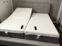 King Adjustable bed with Copper Cooled Mattresses - NEW
