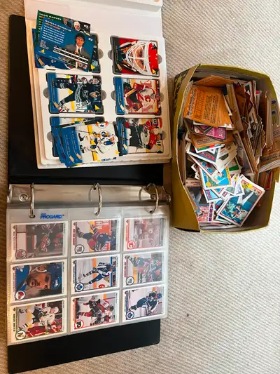 Hockey and Baseball trading cards, View more