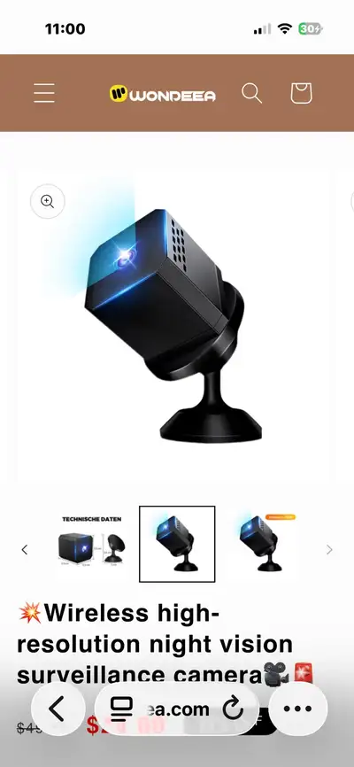 Wireless high-resolution night vision surveillance camera , View more