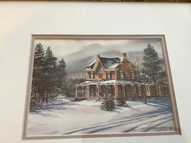 Vintage Print of a Winter Scene by Artist Trisha Romance in Arts & Collectibles in Belleville