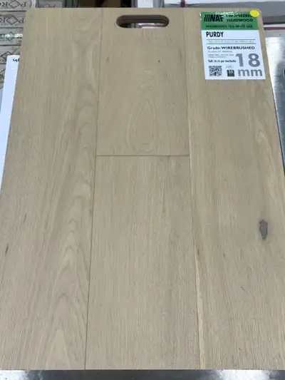 NAF ENGINEERED HARDWOOD "PURDY" 18MM WIREBRUSHED WHITE OAK SALE, View more