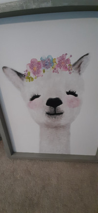 Artwork... good for kiddies' room.  I liked the smiling llama.