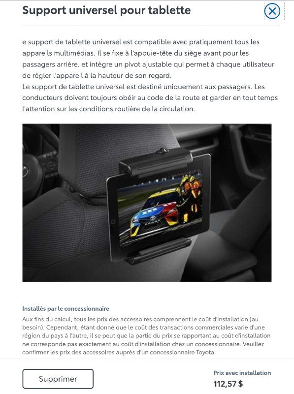 Support universel pour tablette  ipad Toyota RAV4 dans Audio et GPS  à Ville de Montréal - Image 4