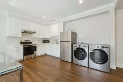 New south facing furnished 1-bdrm suite in private and quiet neighborhood. All included.Short walk t...